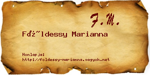 Földessy Marianna névjegykártya