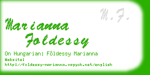 marianna foldessy business card