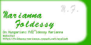 marianna foldessy business card